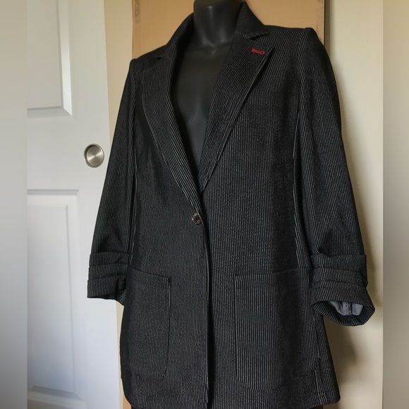 TOMMY HILFIGER Striped Notch-Lapel Blazer - Picture 6 of 7